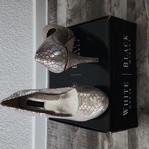 White House Black Market Snakeskin Pattern Heels